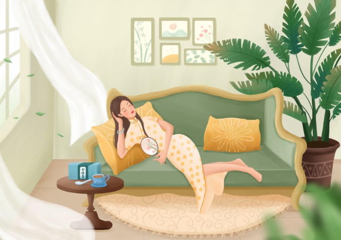 攝圖網(wǎng)_401451303_女性養(yǎng)生插畫之安神茶（非企業(yè)商用）.jpg